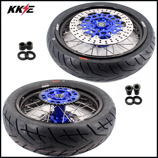 KKE 3.5/4.25*17" Supermoto Street Rims For SUZUKI DRZ400SM 2005-2023 CST Tires