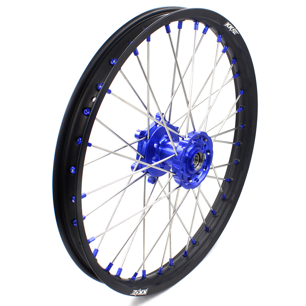 KKE 21 & 18 Inch Enduro Wheels Set for SUZUKI DRZ400SM 2005-2018 Blue Nipple Complete Rims - KKE Racing