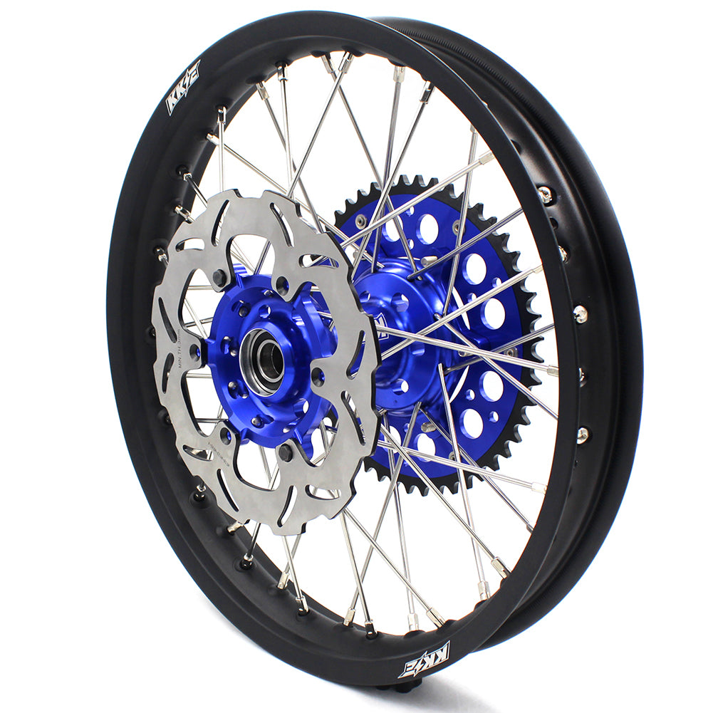 KKE 21 & 18 Enduro Wheels Set for SUZUKI DRZ400  00-04 DRZ400E 00-07 DRZ400S 00-18 Blue CNC Hub Black Rims - KKE Racing
