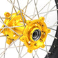 KKE 21 & 18 CNC SPOKED ENDURO WHEELS RIMS SET FOR SUZUKI DRZ400 00-04 DRZ400E 00-07 DRZ400S 00-18 GOLD HUB BLACK RIM - KKE Racing