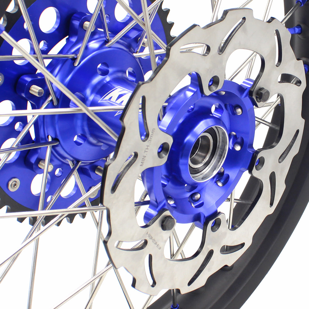 KKE 21 & 18 Inch Enduro Wheels Set for SUZUKI DRZ400SM 2005-2018 Blue Nipple Complete Rims - KKE Racing