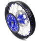 KKE 1.6*21 2.15*18 Enduro Wheels Set for SUZUKI DRZ400 00-04 DRZ400E 00-07 DRZ400S 00-18 Blue Nipple Black Spoke - KKE Racing