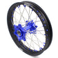 KKE 1.6*21 2.15*18 Enduro Wheels Set for SUZUKI DRZ400 00-04 DRZ400E 00-07 DRZ400S 00-18 Blue Nipple Black Spoke - KKE Racing