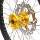 KKE 21 & 18 CNC SPOKED ENDURO WHEELS RIMS SET FOR SUZUKI DRZ400 00-04 DRZ400E 00-07 DRZ400S 00-18 GOLD HUB BLACK RIM - KKE Racing