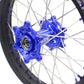 KKE 1.6*21 2.15*18 Enduro Wheels Set for SUZUKI DRZ400 00-04 DRZ400E 00-07 DRZ400S 00-18 Blue Nipple Black Spoke - KKE Racing