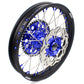 KKE 1.6*21 2.15*18 Enduro Wheels Set for SUZUKI DRZ400 00-04 DRZ400E 00-07 DRZ400S 00-18 Blue Nipple Black Spoke - KKE Racing