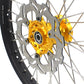 KKE 21 & 18 CNC SPOKED ENDURO WHEELS RIMS SET FOR SUZUKI DRZ400 00-04 DRZ400E 00-07 DRZ400S 00-18 GOLD HUB BLACK RIM - KKE Racing