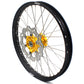 KKE 21 & 18 CNC SPOKED ENDURO WHEELS RIMS SET FOR SUZUKI DRZ400 00-04 DRZ400E 00-07 DRZ400S 00-18 GOLD HUB BLACK RIM - KKE Racing