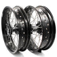 3.5/4.25 DRZ400 00-04 DRZ400E 00-07 DRZ400S 00-18 DRZ400SM 05-18 SUPERMOTO WHEELS SET FOR SUZUKI BLACK HUBS - KKE Racing