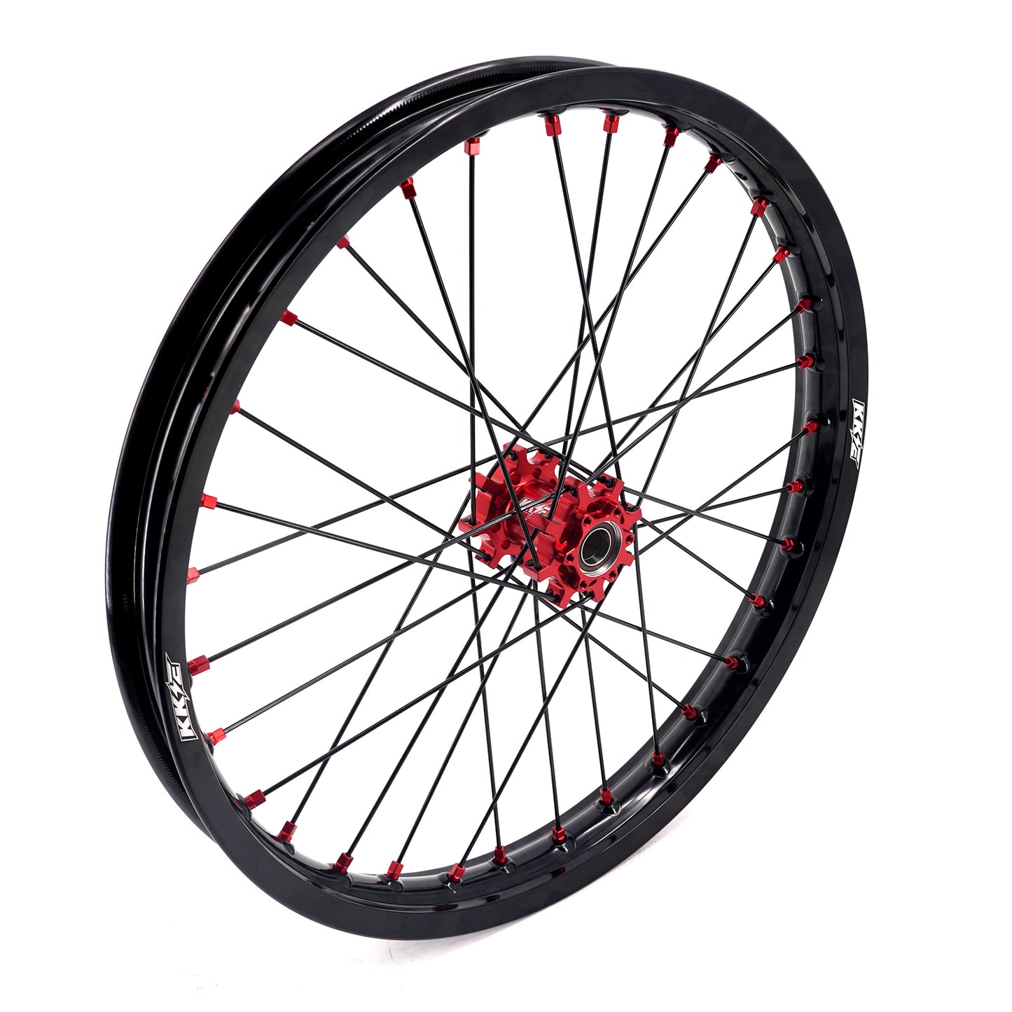 KKE Factory Stock KKE 1.6*19" & 1.85*16" Electric Dirtbike Wheels Rim For Sur Ron Light Bee-X 2019-2024 Red Nipples