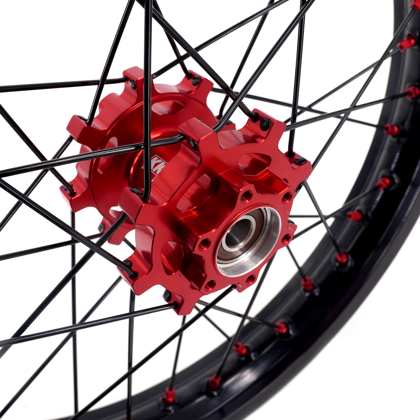KKE Factory Stock KKE 1.6*19" & 1.85*16" Electric Dirtbike Wheels Rim For Sur Ron Light Bee-X 2019-2024 Red Nipples