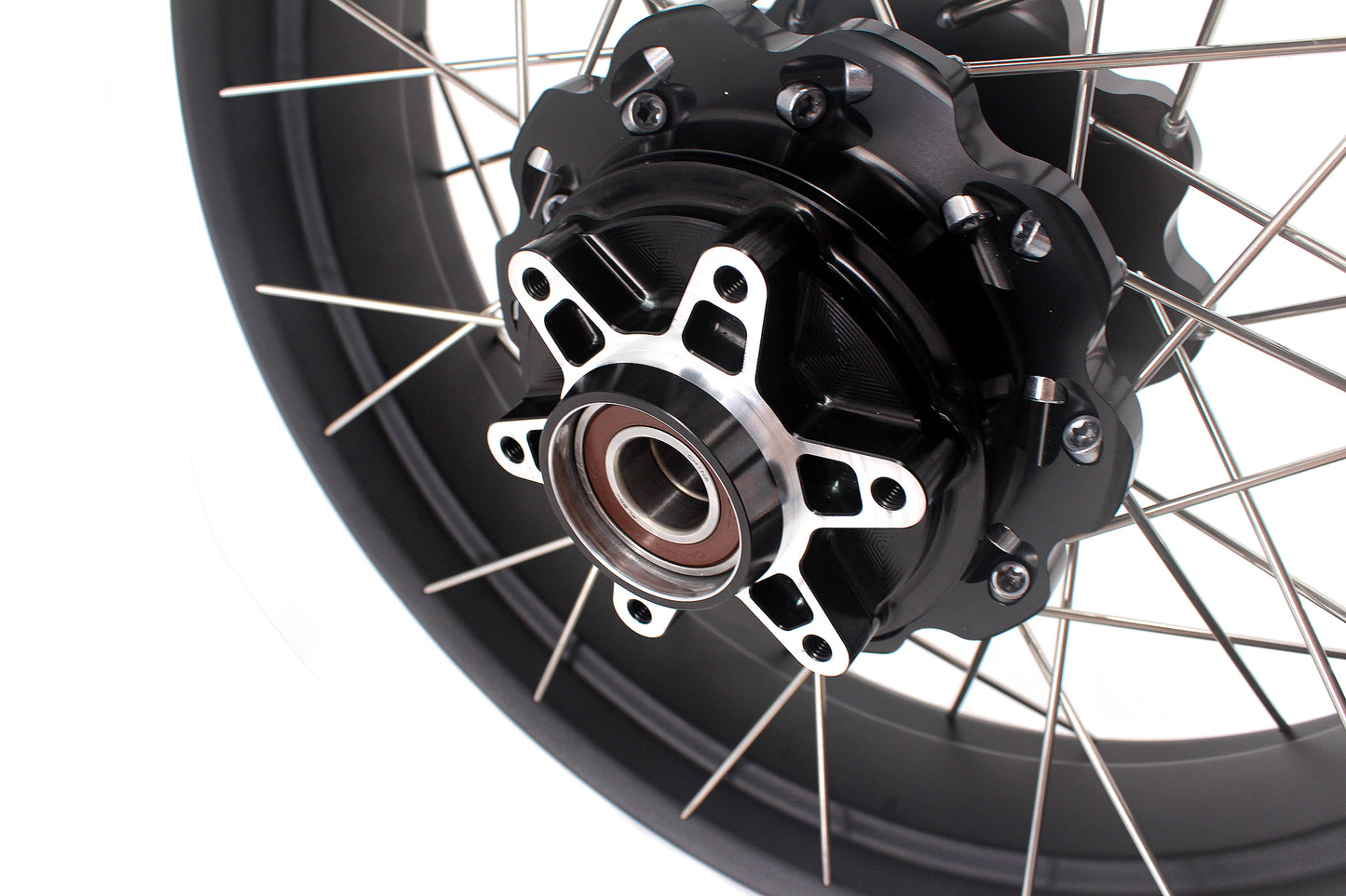 VMX-Racing 19-17in. Spoke Tubeless Wheels Fit For KTM390 Adventure Orange/White Fit For Husqvarna 401 2020 2021