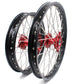 KKE 21 & 18 Enduro Wheels Rims for Husqvarna TE TC FE FC SMR TXC  2000-2013 Red Hubs
