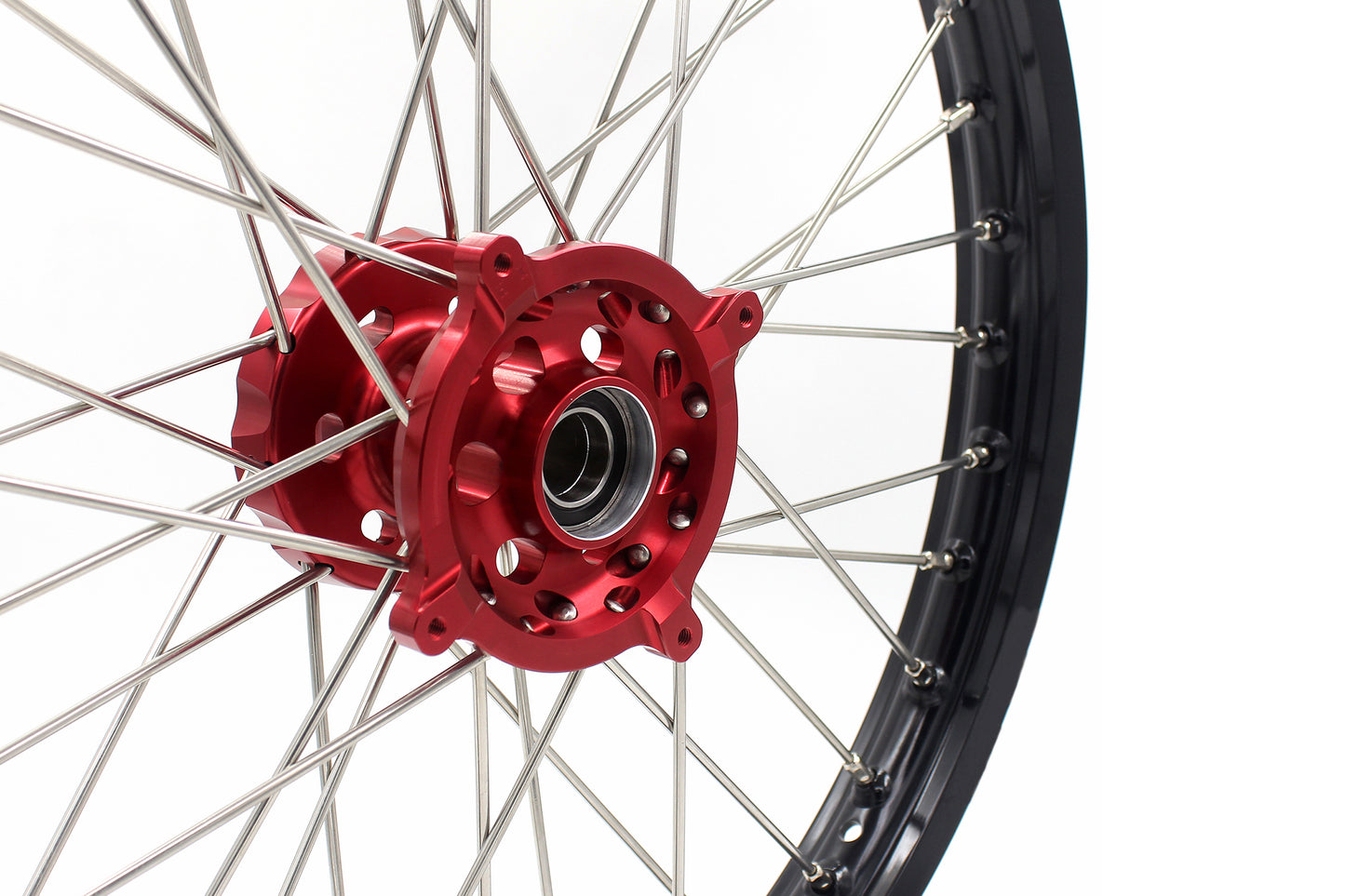 KKE 21 & 18 Enduro Wheels Rims for Husqvarna TE TC FE FC SMR TXC  2000-2013 Red Hubs