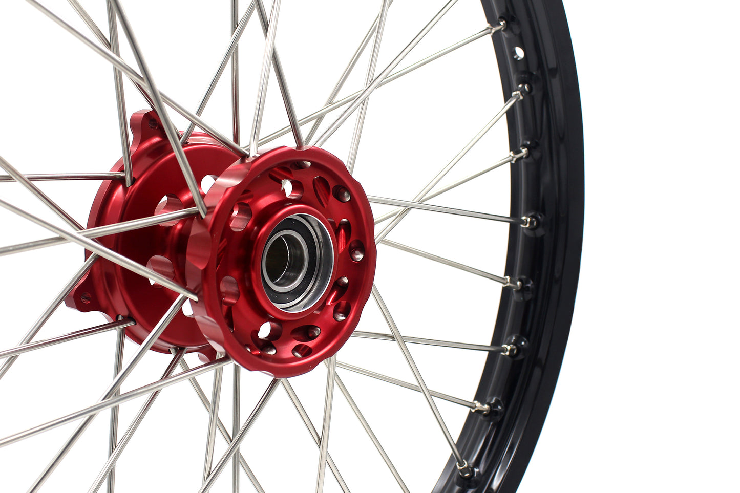 KKE 21 & 18 Enduro Wheels Rims for Husqvarna TE TC FE FC SMR TXC  2000-2013 Red Hubs