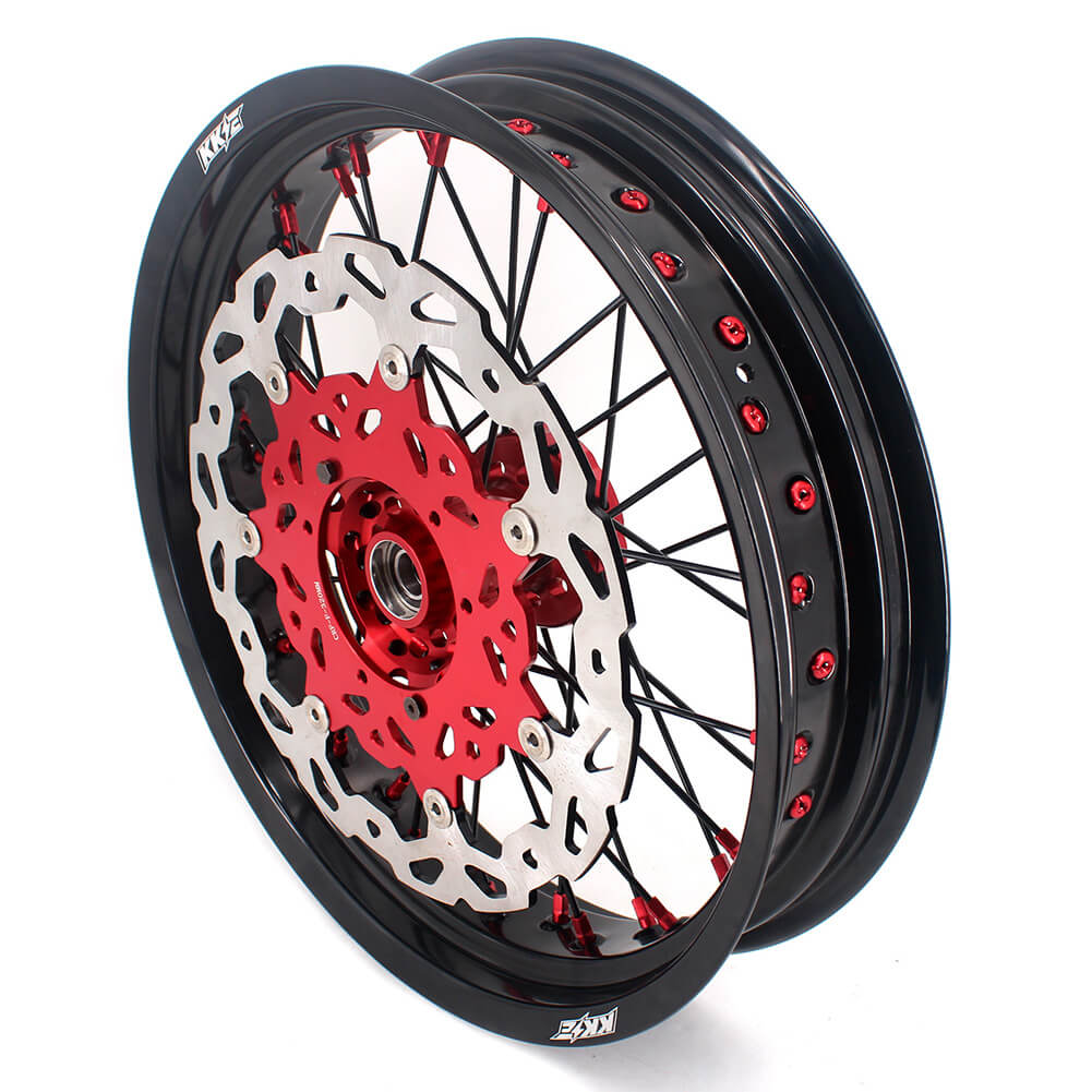 KETABAO Supermoto 17 Inch Inner Rim Decal Stickers Kit For Honda CRF Models - Red, 4 Piece Set