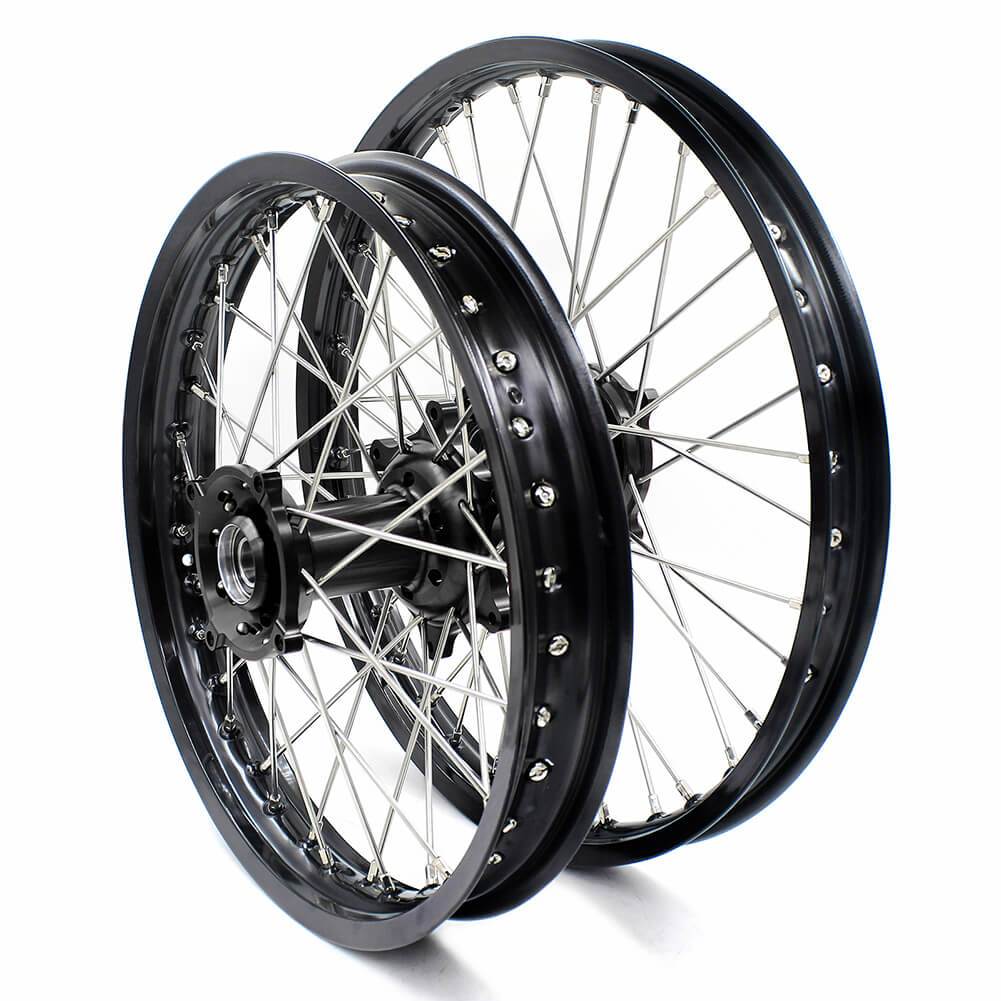 KKE 21 & 19 Wheels for HUSQVARNA TE TC FE FC SMR TXC 2000-2013 Black