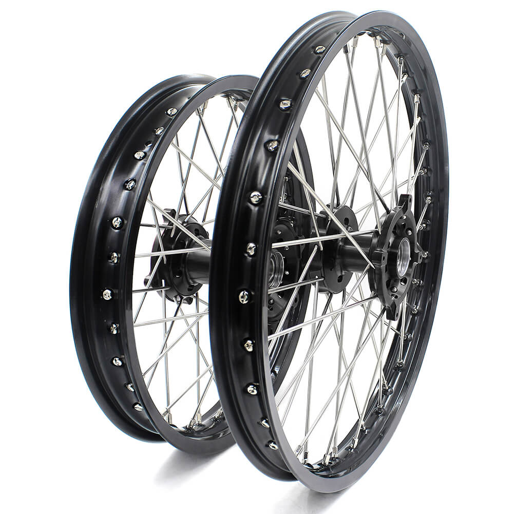 KKE 21 & 19 Wheels for HUSQVARNA TE TC FE FC SMR TXC 2000-2013 Black