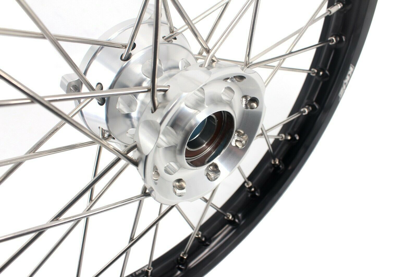 KKE 17"*1.4/14"*1.6 Kids Small Spoked Wheels GLM Rims For KTM SX85 2021-2024 Silver Hub