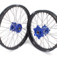 KKE 21 & 18 Enduro Wheels For KAWASAKI KX450F 2019 2020 2021 Blue Hubs Black Rim