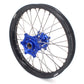 KKE 21 & 18 Enduro Wheels For KAWASAKI KX450F 2019 2020 2021 Blue Hubs Black Rim