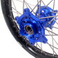 KKE 21 & 18 Enduro Wheels For KAWASAKI KX450F 2019 2020 2021 Blue Hubs Black Rim