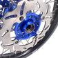 KKE 21/19 CNC Mx Wheels For KAWASAKI KX125 KX250 2003 2004 2005 Blue Hub Discs