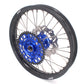 KKE 21/19 CNC Mx Wheels For KAWASAKI KX125 KX250 2003 2004 2005 Blue Hub Discs