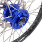 KKE 21/19 CNC Mx Wheels For KAWASAKI KX125 KX250 2003 2004 2005 Blue Hub Discs