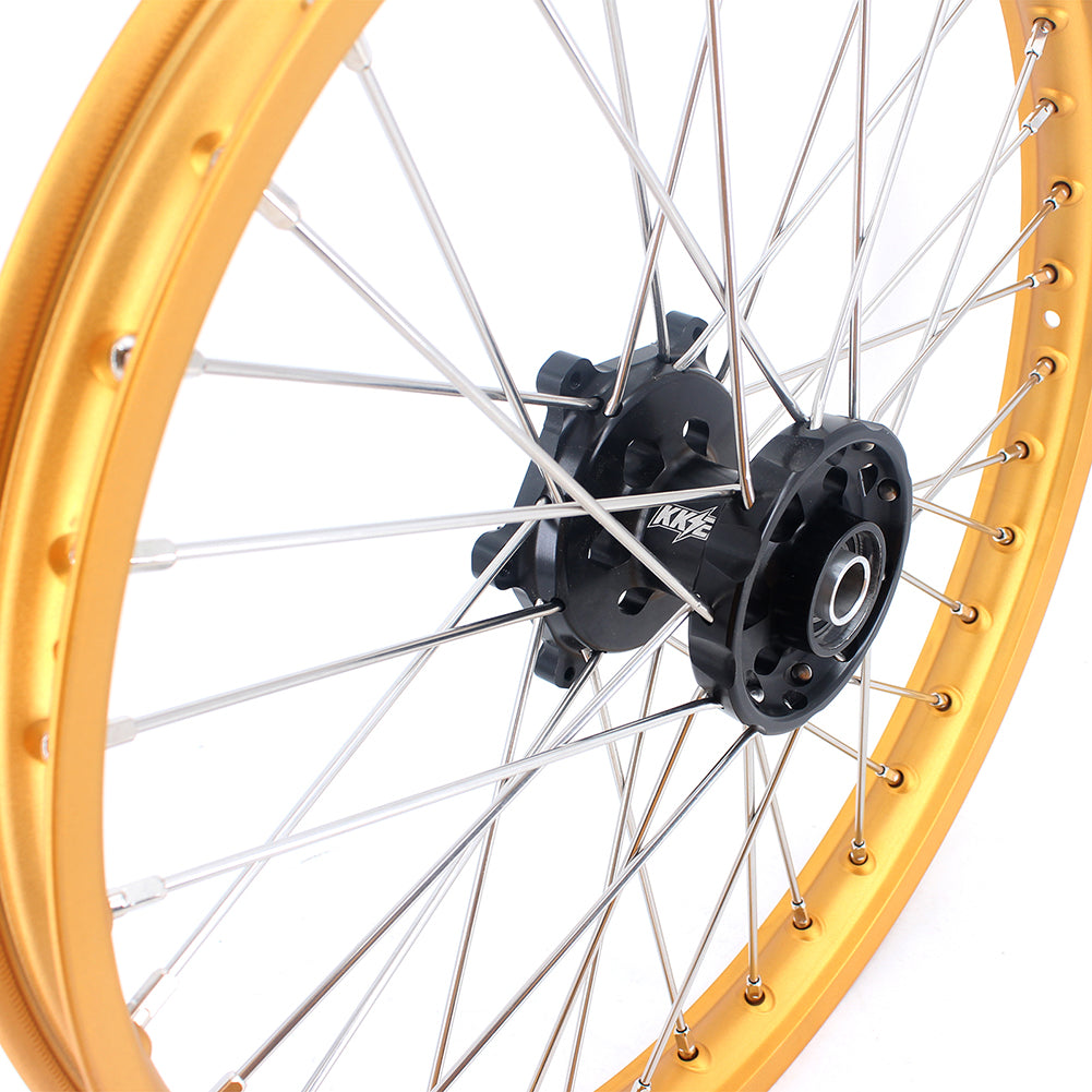 KKE 21 & 19 Dirt Bike Gold Rims for Suzuki RM125 2001-2007 RM250 2008
