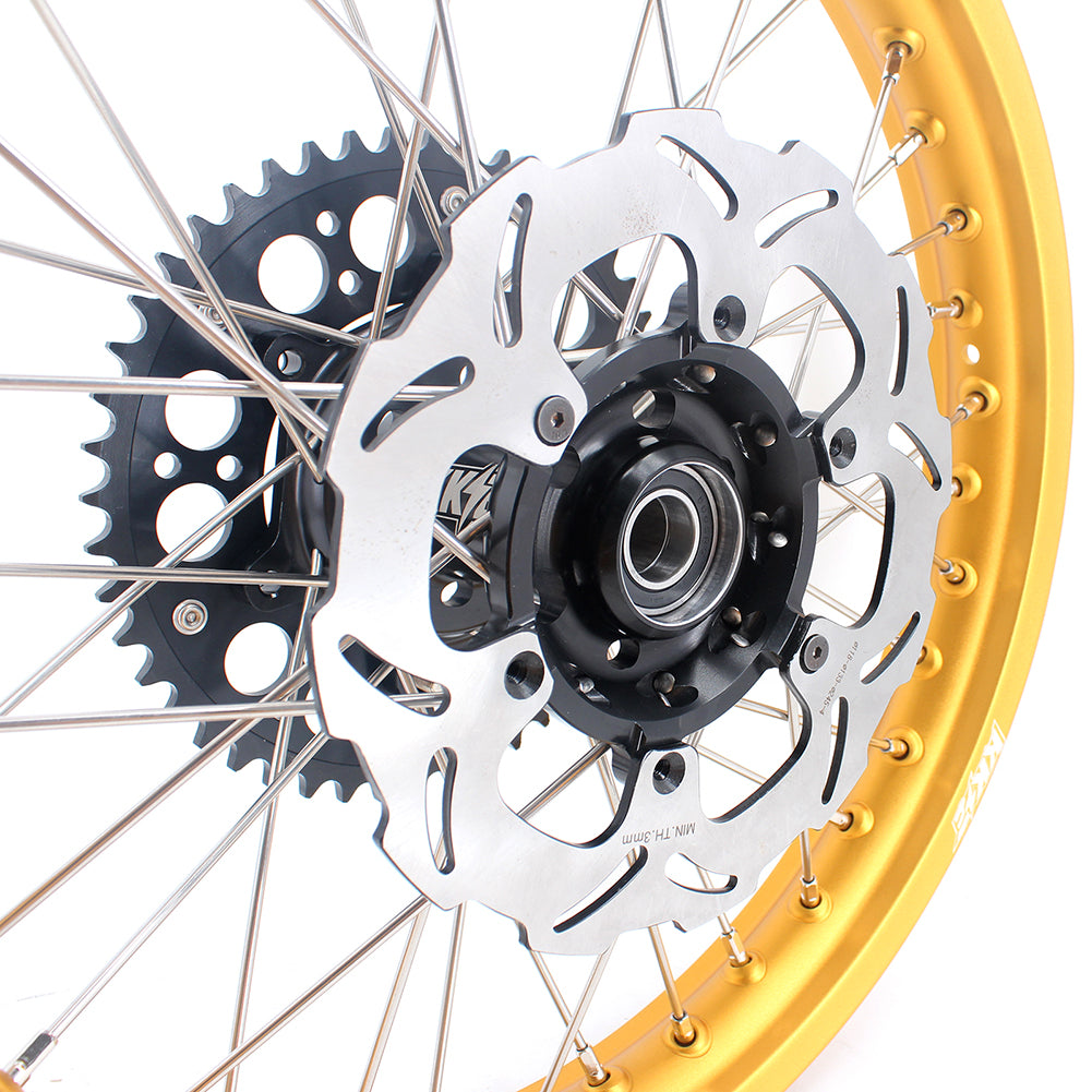 KKE 21 & 19 Dirt Bike Gold Rims for Suzuki RM125 2001-2007 RM250 2008