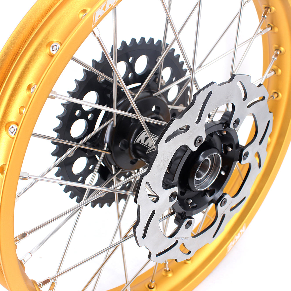 KKE 21 & 19 Dirt Bike Gold Rims for Suzuki RM125 2001-2007 RM250 2008