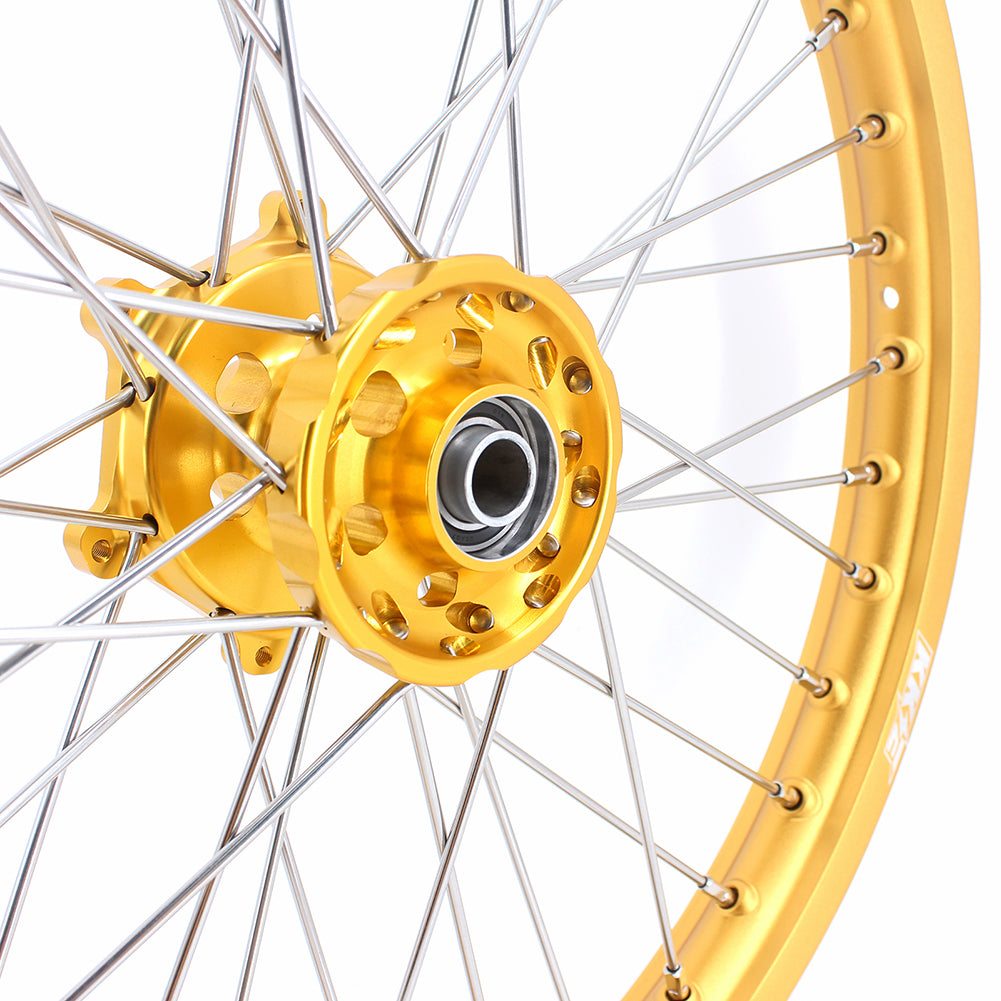 KKE 21 & 19 GLM Gold Wheels for SUZUKI RM125 RM250 1996-2000