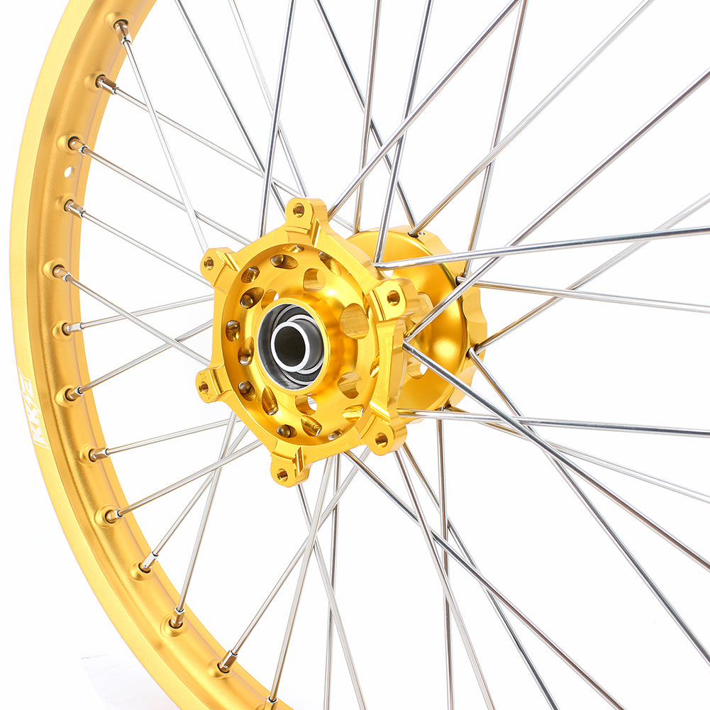 KKE 21 & 19 GLM Gold Wheels for SUZUKI RM125 RM250 1996-2000