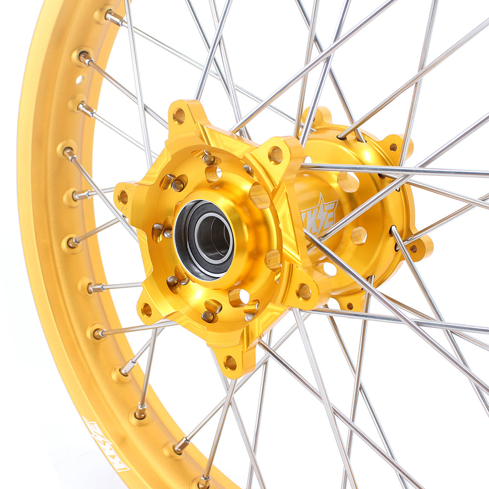 KKE 21 & 19 GLM Gold Wheels for SUZUKI RM125 RM250 1996-2000