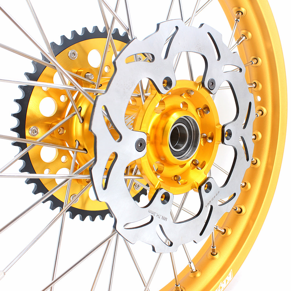 KKE 21 & 19 GLM Gold Wheels for SUZUKI RM125 RM250 1996-2000