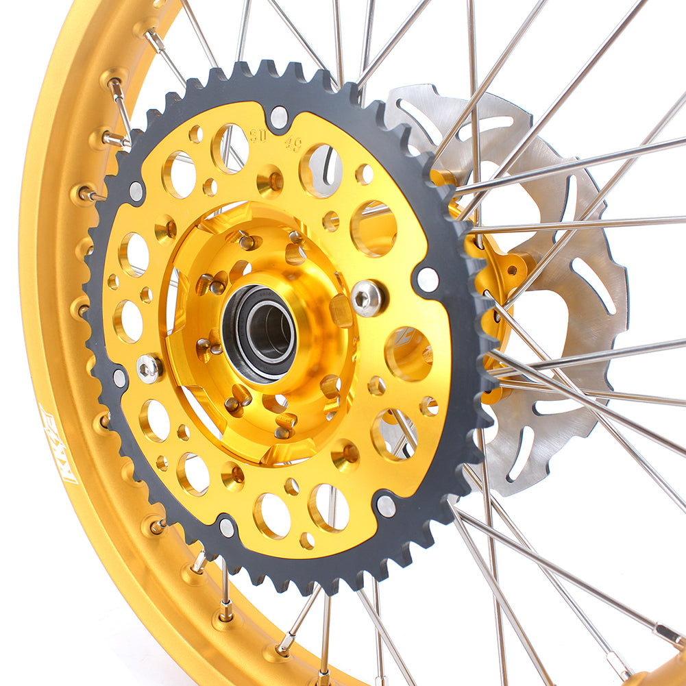 Pre-order KKE 21 & 19 Wheels Gold Rims For SUZUKI RM125 2001-2007 RM250 2001-2008