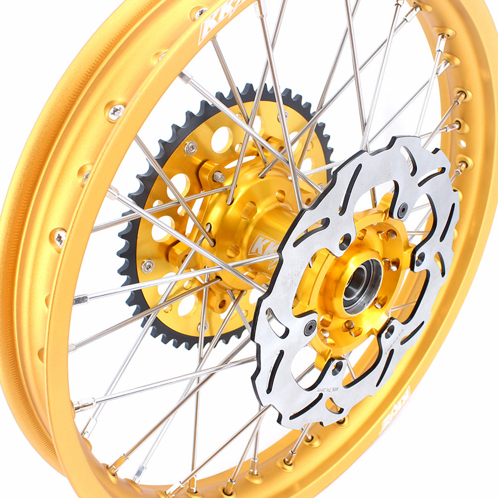 KKE 21 & 19 GLM Gold Wheels for SUZUKI RM125 RM250 1996-2000