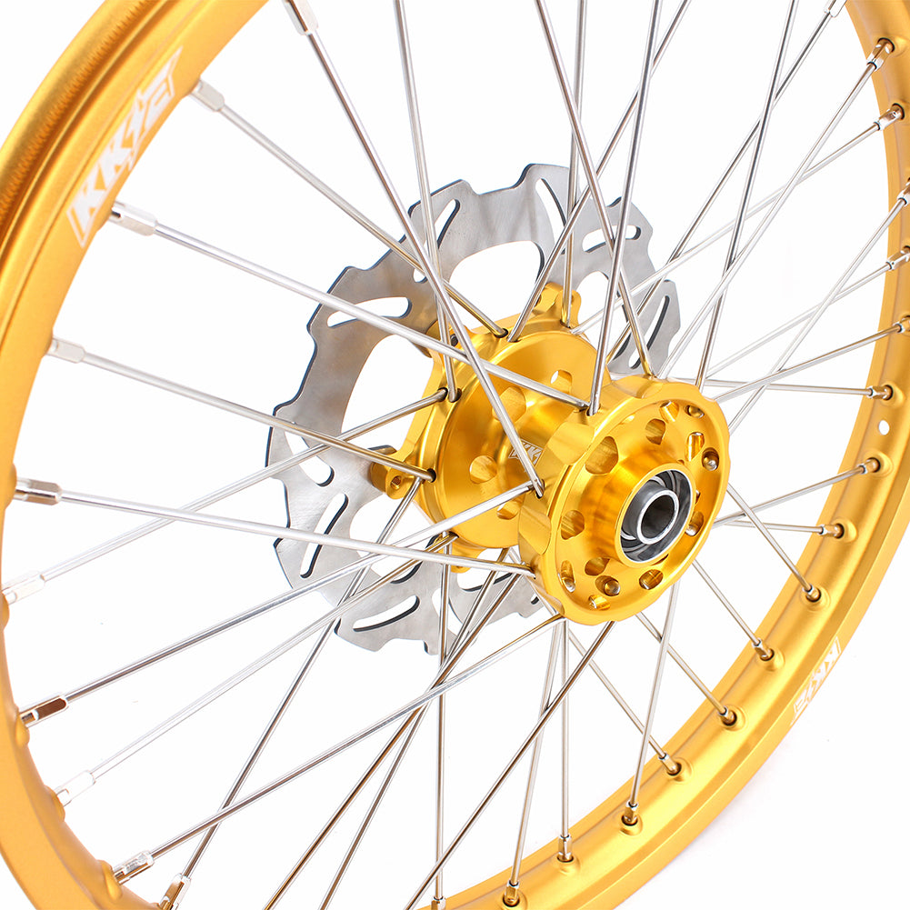 KKE 21 & 19 GLM Gold Wheels for SUZUKI RM125 RM250 1996-2000