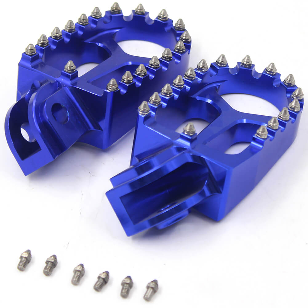 KKE CNC BILLET FOOTPEGS PEDALS FOR KTM 125-530 2001-2015 HUSABERG FE 450 570 08-14 ORANGE BLUE BLACK SILVER - KKE Racing