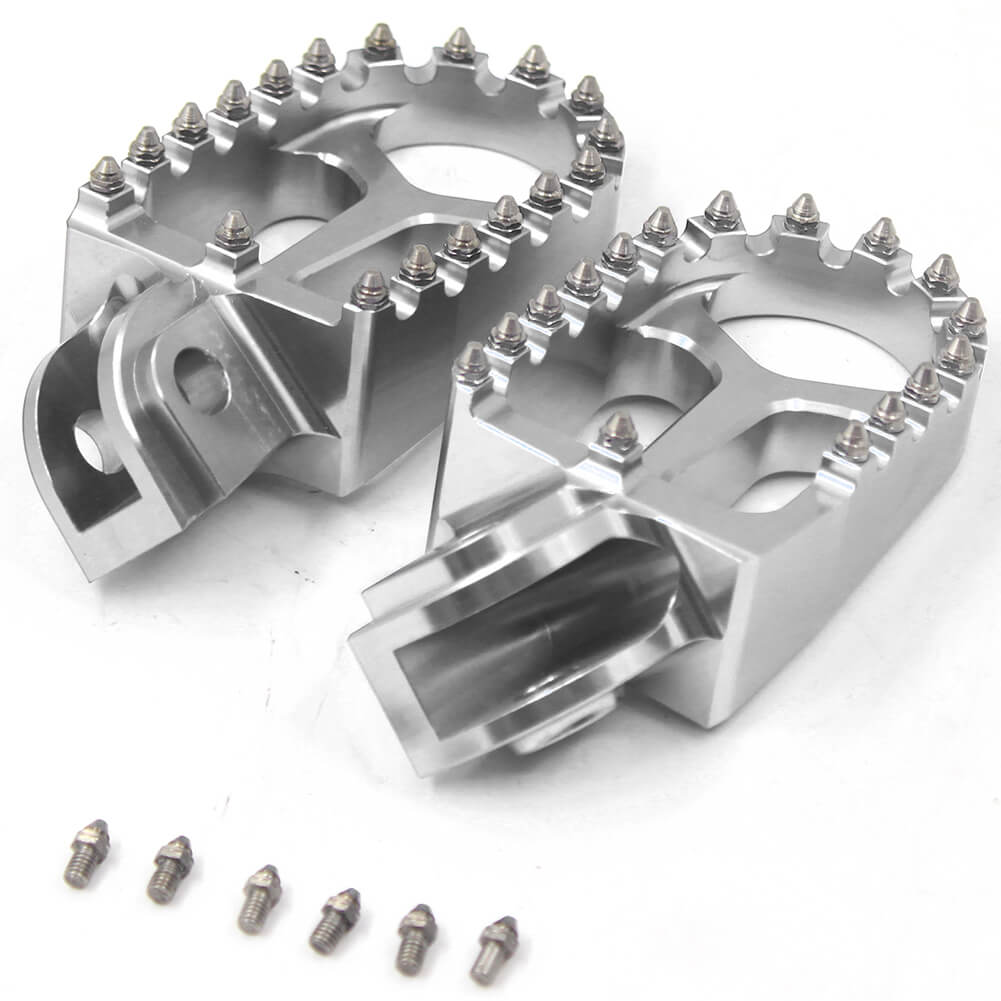KKE CNC BILLET FOOTPEGS PEDALS FOR KTM 125-530 2001-2015 HUSABERG FE 450 570 08-14 ORANGE BLUE BLACK SILVER - KKE Racing