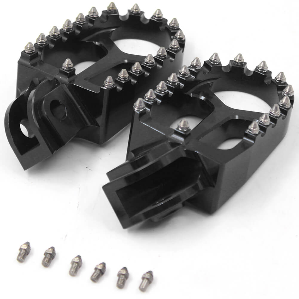 KKE CNC BILLET FOOTPEGS PEDALS FOR KTM 125-530 2001-2015 HUSABERG FE 450 570 08-14 ORANGE BLUE BLACK SILVER - KKE Racing