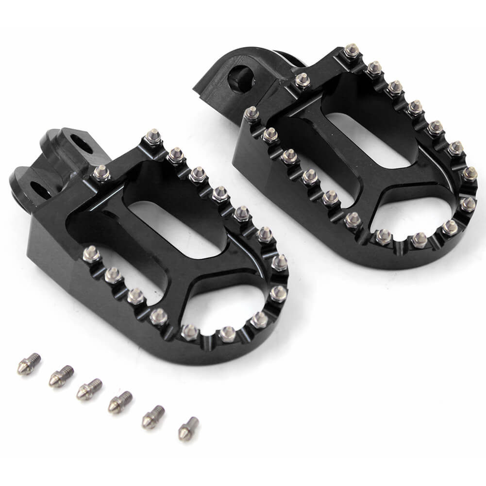 KKE CNC BILLET FOOTPEGS PEDALS FOR KTM 125-530 2001-2015 HUSABERG FE 450 570 08-14 ORANGE BLUE BLACK SILVER - KKE Racing