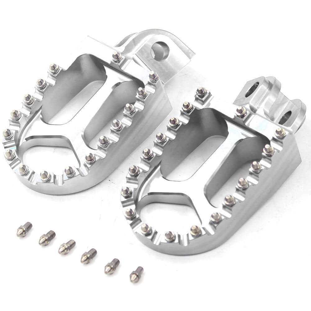 KKE CNC BILLET FOOTPEGS PEDALS FOR KTM 125-530 2001-2015 HUSABERG FE 450 570 08-14 ORANGE BLUE BLACK SILVER - KKE Racing