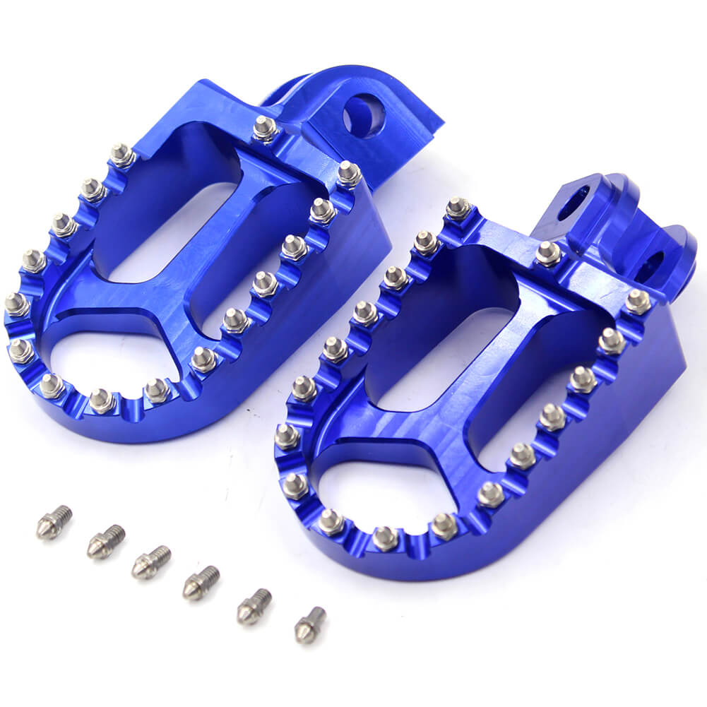 KKE CNC BILLET FOOTPEGS PEDALS FOR KTM 125-530 2001-2015 HUSABERG FE 450 570 08-14 ORANGE BLUE BLACK SILVER - KKE Racing