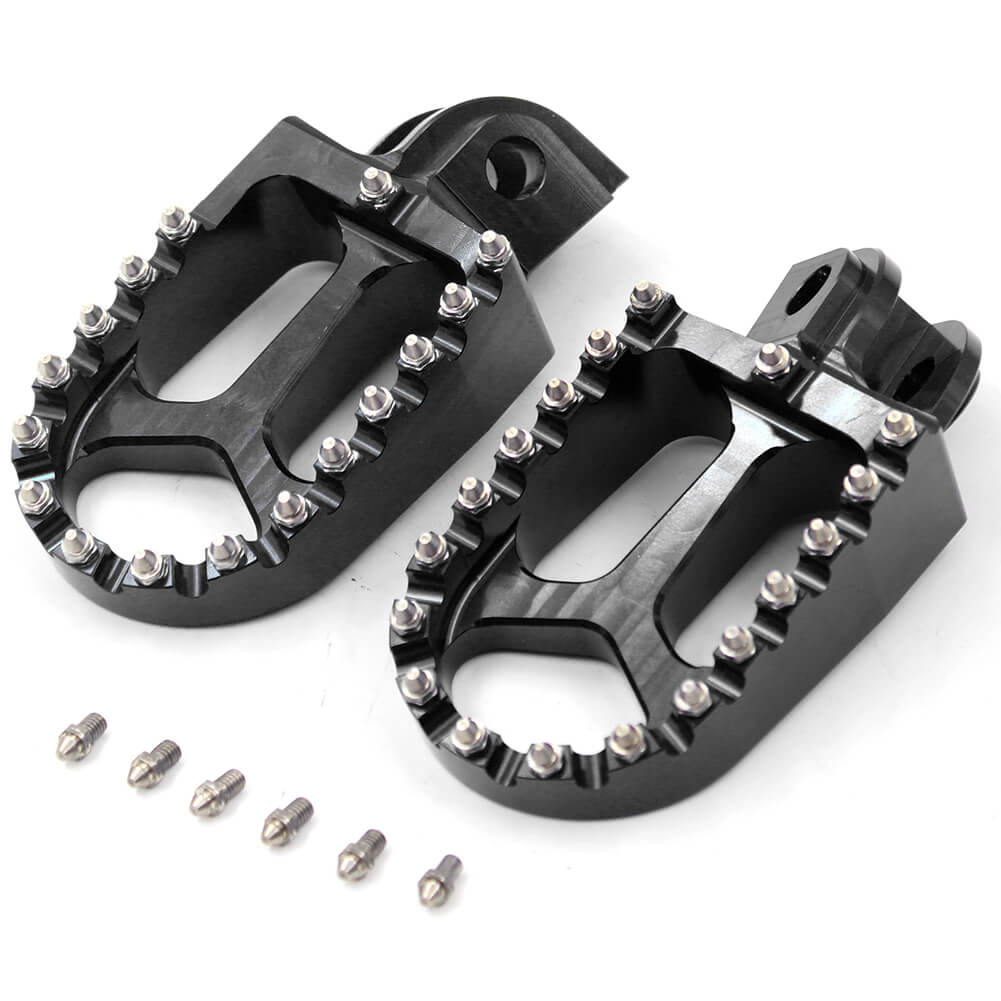 KKE CNC BILLET FOOTPEGS PEDALS FOR KTM 125-530 2001-2015 HUSABERG FE 450 570 08-14 ORANGE BLUE BLACK SILVER - KKE Racing