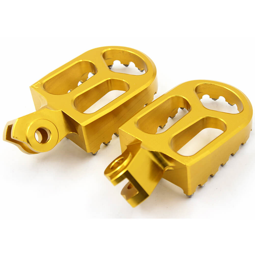 KKE RED GOLD BLACK CNC BILLET FOOT PEGS PEDALS FOR SUZUKI RMZ250 RMZ450 2010-2015 - KKE Racing