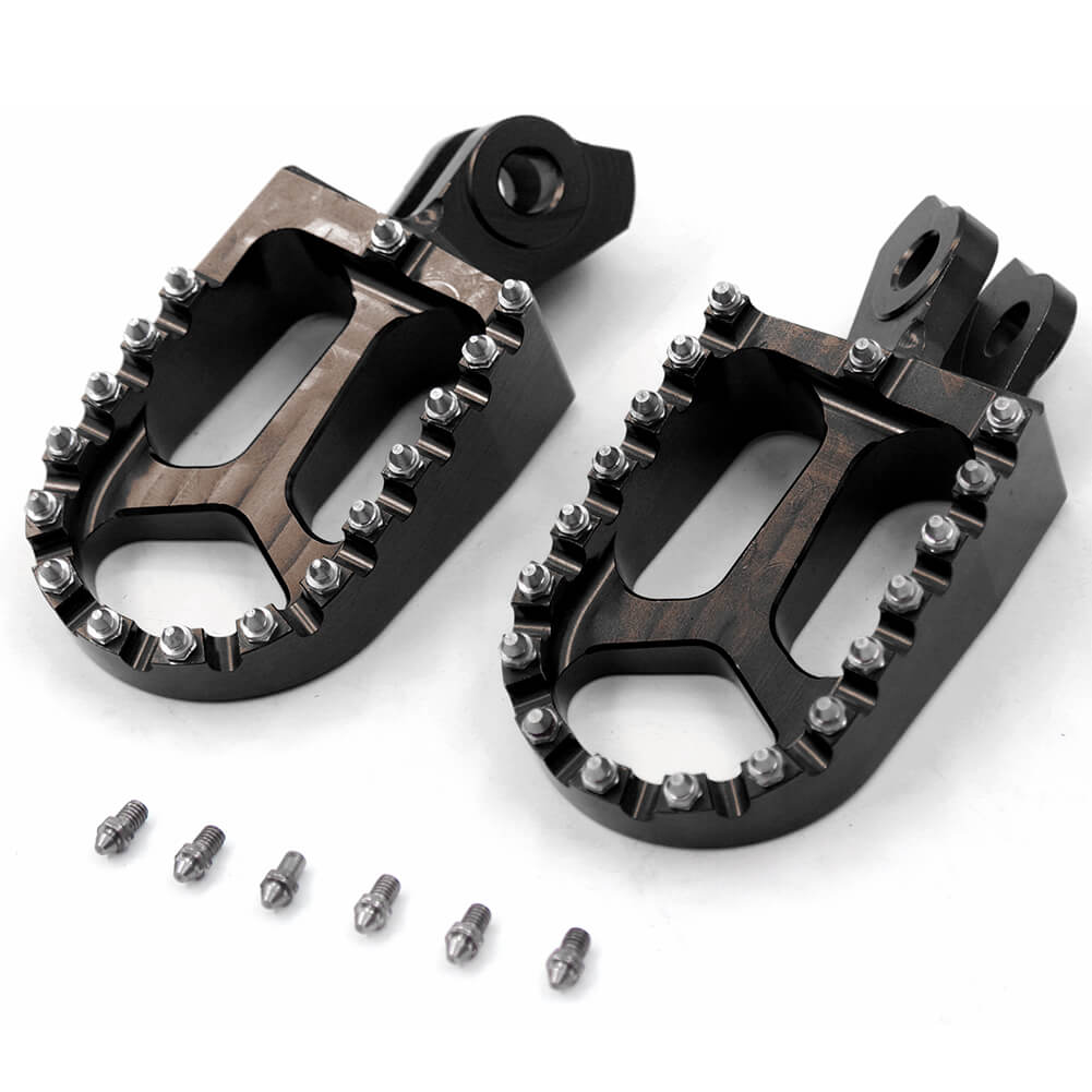 KKE RED GOLD BLACK CNC BILLET FOOT PEGS PEDALS FOR SUZUKI RMZ250 RMZ450 2010-2015 - KKE Racing