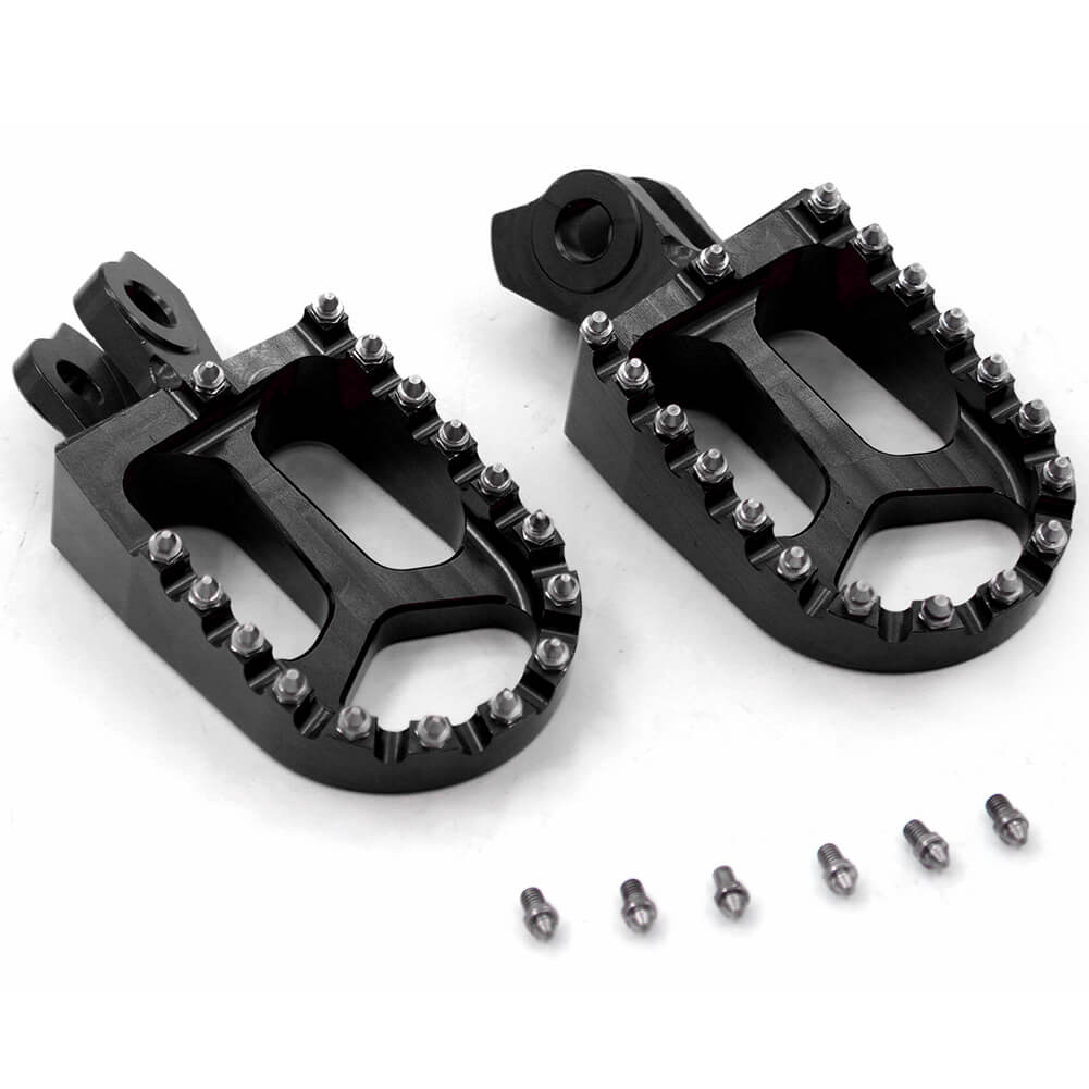 KKE RED GOLD BLACK CNC BILLET FOOT PEGS PEDALS FOR SUZUKI RMZ250 RMZ450 2010-2015 - KKE Racing