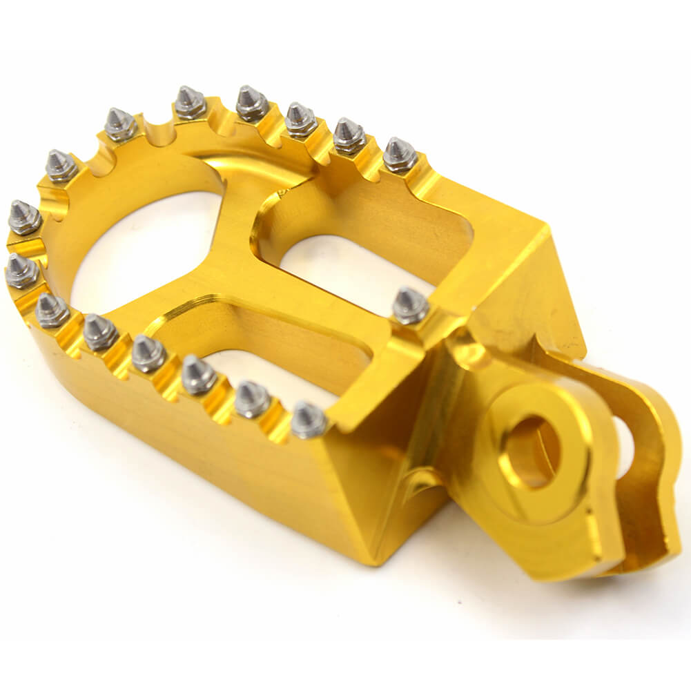 KKE RED GOLD BLACK CNC BILLET FOOT PEGS PEDALS FOR SUZUKI RMZ250 RMZ450 2010-2015 - KKE Racing